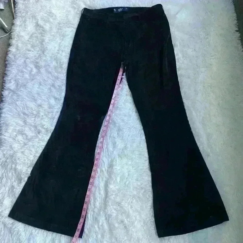 Hollister Black Velour Flare Jeans.  Size 31.